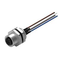 Wurth Elektronik 643362100604 Receptacles WRCIRC M12  Screw  Coding A  Panel + Wires Panel + Wires Metal with Rear Panel Nut PG9  Female connector, polarity 4