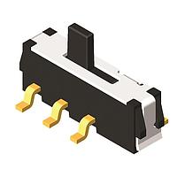 Diptronics SS3P-M-V-B Slide Switches Slide Type 1P3T (2.0mm height)