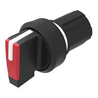 EAO 45-2828.1C20.001 Switch Actuators Selector switch actuator 2 positions red 0-main 90? short lever front/housing plastic