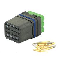 Eaton Souriau-Sunbank 8MQ2M2022SAE Modular Connectors - Push Pull MQuick module, sealed, with female crimp contacts