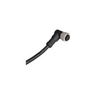 Amphenol LTW MSDP-04BFFM-SR8D02 Sensor Cables / Actuator Cables M12 Circular Metric Connector, D Code, Plastic, 4A, 04 pins, Female Connector, Female Contact, Right Angle, Screw Thread, Overmolded, Length 2000mm, IP68 / IP69K