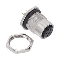 Amphenol LTW M12A-05PFFP-SF8001 Sensor Cables / Actuator Cables M12 Circular Metric Connector, A Code, Metal, 4A, 05 pins, Female Connector, Female Contact, Hexagonal, PG9, Screw Thread, PCB 180 , Receptacle, Front Fastened, Panel Thickness 4.5, IP68 / IP69K