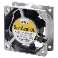 Sanyo Denki 109L0648H402 Axial DC Axial Fan, 60x60x25mm, 48VDC, Long Life, Ribless