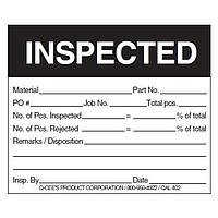 Q-Cee's - TE Connectivity QAL602 Labels and Signs 4X3 INSPECTED Sold by Pack of 500