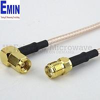 Fairview FMC1328315 SMA Female to RA SMC Plug Cable RG-316 Coax