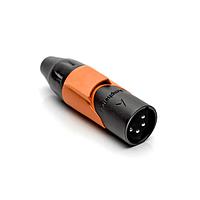 Amphenol Audio AX4MB3M Connectors 4P PIN M PLUG BLK W ORG MRK SLEEVE