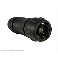 Eaton Souriau-Sunbank UTS6JC10E7PW Plugs Plastic plug, with cable gland backshell, with 7 male solder contacts, IP68/69K in unmated conditions, keying W