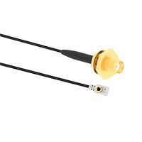 Amphenol RF 095-902-582-300 RF Cable Assemblies RF Connector MHF I LK Right Angle Plug to SMA Straight Jack Bulkhead Front Mount 1.13 mm 50 Ohm 300 mm
