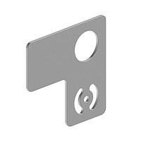 Banner Engineering SMBAMS30PL52R Sensor Hardware Bracket: Flat SMBAMS series with space; for 60 x 58 mm label; 30 mm hole for mounting sensors; Articulation slots for 90 plus degree rotation; 12-ga. (2.6 mm) Cold-rolled Steel