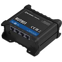 Teltonika RUT951000200 Routers  4G/3G/2G/LTE CAT4, Cellular Router, Dual SIM, WiFi 2.4 Ghz, 4 x Ethernet, 2 x I/O. Regions: Europe, the Middle East, Africa, Korea, Thailand. UK power supply unit.