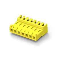 AMP Connectors - TE Connectivity 3-644466-7 Receptacle Assembly FEED THRU W TAB 7P L.R. yellow 20 AWG