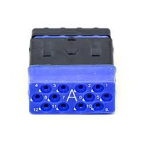 Radiall EPXBEF12CSA Rack & Panel Connectors Socket insert (with sleeve holder), 12 LUXCIS contacts for EPXB