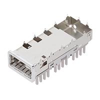 AMP Connectors - TE Connectivity 2057855-1 Cage Assemblies Cage Assy w/ Hsink QSFP Behind Bezel