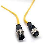 Mueller C8AC12M030 Sensor Cables / Actuator Cables M12 Cordset, 8-Position, Male Straight to Female Straight, Unshielded, 24 AWG, 30M