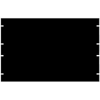 Hammond Manufacturing PBPA19012BK2 Panels Aluminum Panel 12.25" (7U), Black