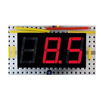 Soldered 101152 LED Displays 7-segment, display, red, common cathode, minus