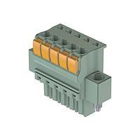 HARTING 14311314106000 Pluggable Terminal Blocks har-flexicon, 13pin female, horizontal, w/ push-in spring cage termination, with screw flange - 30-14AWG, 11Amps, pitch 3.50mm