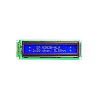 DISPLAY VISIONS EA E202-CNLW LCD Character Displays 2x20, 12.7mm, blue-white LED B./L.