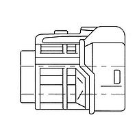Yazaki 7123623440 Housings CONN 3P 250 LT GRY