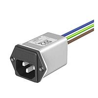 Schaffner FN9262-10-07 Inlets IEC Inlet HP Filter with Dual Fuse 250VAC, 10A, Wire