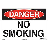 HellermannTyton 597-00088 Labels Danger Sign, 10" x 14", No Smoking, Vinyl, Red, 25/pkg