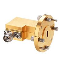 Mini-Circuits WR19-EFR+ RF Adapters - Between Series WR19 UG383/U to 1.85mm Female Waveguide to Coax Adapter Right Angle 40 - 60 GHz