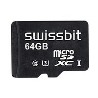 Swissbit SFSD064GN1AM1MT-E-5E-211-STD MicroSD Cards Industrial microSD Card, S-55u, 64 GB, 3D TLC Flash, -25C to +85C