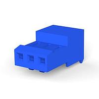 AMP Connectors - TE Connectivity 3-641536-3 Receptacle Housing 3P ASSY 26AWG WHITE W/BLUE STRIPE