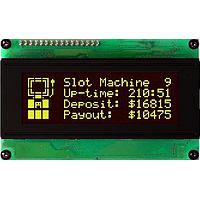 Matrix Orbital LK204-25-IY-E LCD Character Display Modules 20x4 Ylw Txt Blk B/G Ext. Temp 25 key
