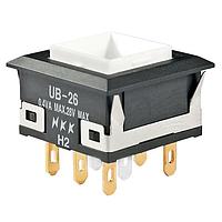 NKK Switches UB26KKG016F Pushbutton Switches SQ ON-ON GREEN LED SOLDER LUG BODY ONLY