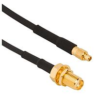 Amphenol RF 245107-02-24.00 RF Cable Assemblies SMA Bkhd Jck to MMCX Strt Plg RG-174 24i