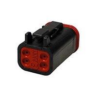 DEUTSCH - TE Connectivity DT06-4S-CE06 4-Way 4P DT PLUG ASM E SEAL, ENH SEAL RET