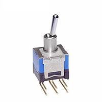NKK Switches D22029H PCB Mount Miniature Toggles DPDT ON-OFF(ON)0.4VA RT ANGLE W/BRKT