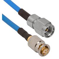 Amphenol SV Microwave FQSMP-085-MS292-180 RF Cable Assemblies SMP F QB to 2.92mm STR M 18"Cable