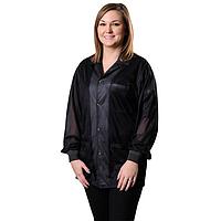 Desco 73861 Jacket with Knitted Cuffs (Black, Small)