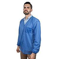 Desco 04670 Coat, Full Sleeve 8812 V-NECK JACKET, ELASTIC CUFF, 1 POCKET, BLUE, XSMALL