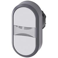 SIEMENS A6X30140489 Flat Button ILLUMINATED TWIN PUSHBUTTON. WHITE.WHITE