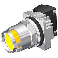 SIEMENS 52PM8G4K Pushbutton PB,CHROME,MOM, CAP YELLOW,GAURD,2POS,1NO