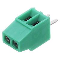 Molex 39773-0002 Fixed Terminal Blocks 2.54mm Eurostyle Fxd TB Mnt PCB 2Ckt Grn