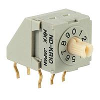 NKK Switches NDKR10H Rotary Switches 10 POSTION REAL CODE SHAFT ACTUTOR RA PC