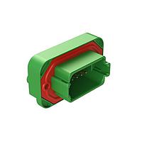 Amphenol SINE Systems AT15-12PC-BM01 Connectors Str Flng Mnt PCB Rcp 12POS Grn Gld Cont