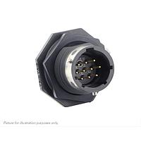 Eaton Souriau-Sunbank UTGX712D10PX Receptacles Jam nut receptacle, without backshell, with 10 male PCB contacts, IP68/69K in unmated conditions, keying X