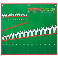TOPTUL GAAA260415° Offset Standard Combination Wrench Set - POUCH BAG - GREEN (6-32mm) 
