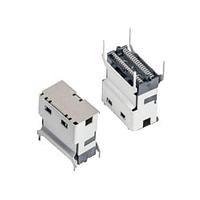 Amphenol Commercial Products U10E038260T Combo SlimSAS X4 Vertical Low profile, 30U" Gold plating, Latch pin length=4.2mm, 24G, T&R packing