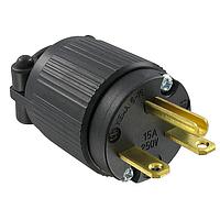 Qualtek Electronics Q-720 Plugs 15A/250VAC WIRNG DEV NEMA 6-15P BLK