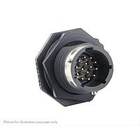 Eaton Souriau-Sunbank UTGX712D14P Receptacles Jam nut receptacle, without backshell, with 14 male PCB contacts, IP68/69K in unmated conditions