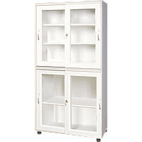 CHC lab H-CAB-1800 Tall Storage Cabinets (Glass Door Type, 1800 × 450 × 1800)