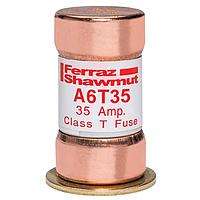 Mersen A6T35 Fast Acting Class T Fuses Fuse,Class T,Fast Acting,200kA AC,100kA DC,600VAC/300VDC,35A