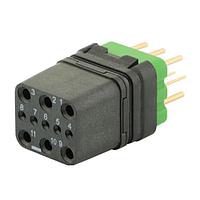 Eaton Souriau-Sunbank 8MQ2M9901UCS Modular Connectors - Push Pull MQuick module, unsealed, with female straight PCB contacts, delivered with cap