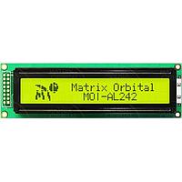 Matrix Orbital MOI-AL242A-YX3SE LCD Character Display Modules 24x2 Blk Txt Ylw/Grn B/G